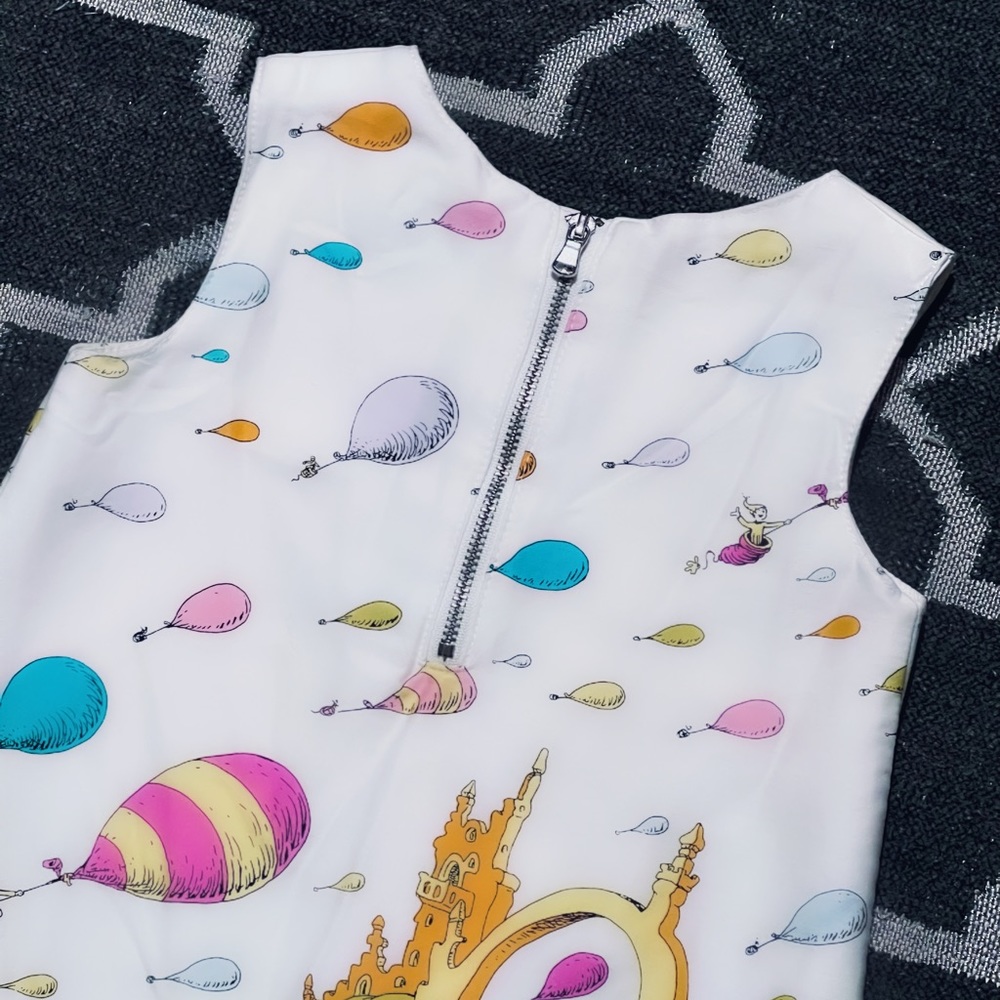 Dr Seuss Colorful Playful Smock Sleeveless Dress - Picture 4 of 7
